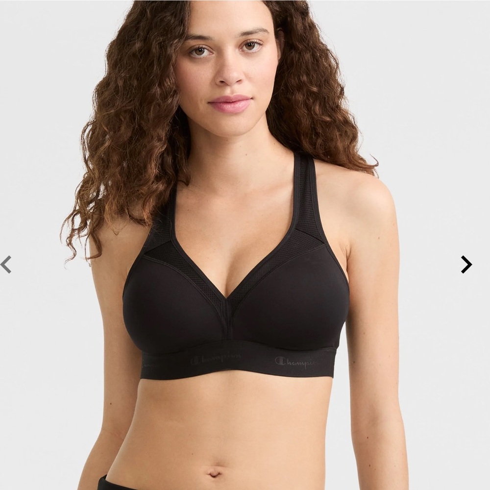 Champion The Curvy Racerback Sports Bra Black Size 2XL